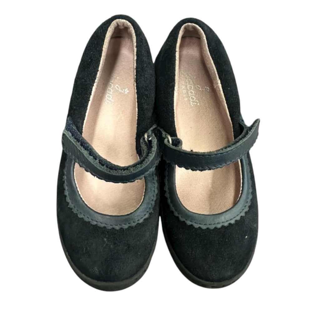 Jacadi Paris Mary Jane Black Suede Shoe Size EU‎ 27